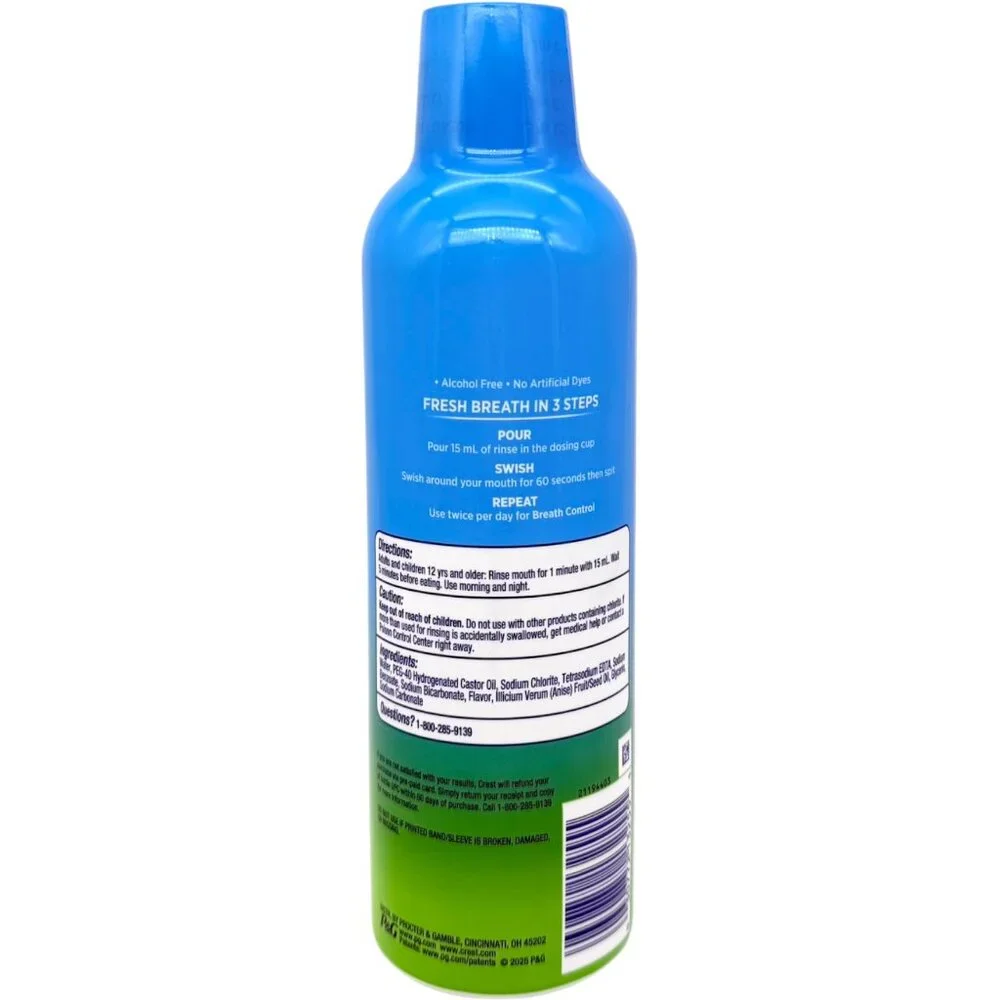 Crest Deep Cleanse Mouthwash Soft Mint 16 fl oz Breath Care